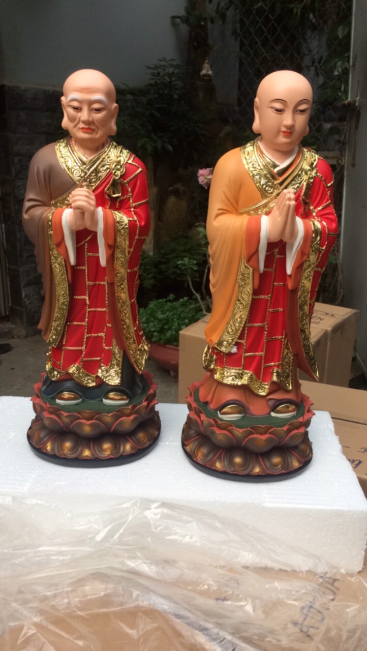 Tôn tượng A Nan Đà và Ca Diếp cao 58cm